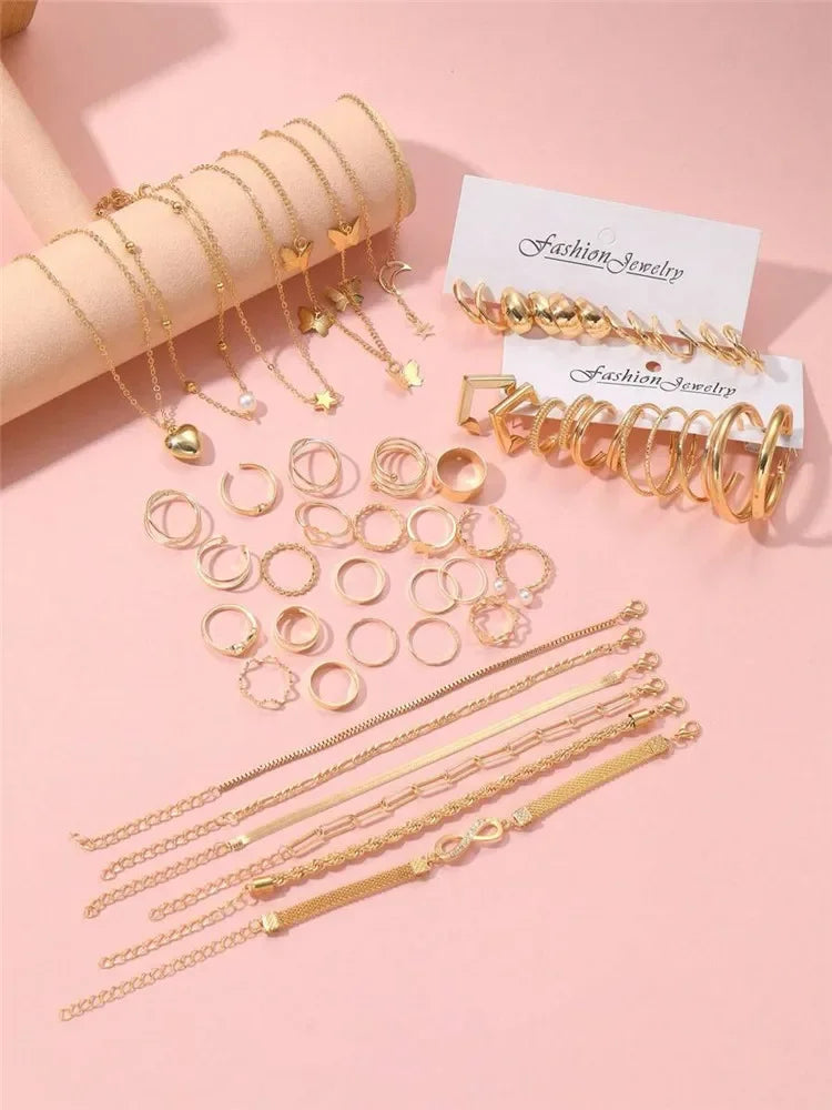 Eternal Elegance: 46-Piece Jewelry Set